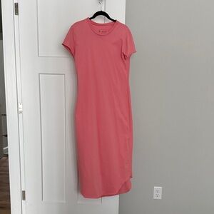 Frank & Eileen Coral Short Sleeve Midi Dress